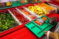 Researchers at Brigham Young University has found out that good, old-fashioned marketing works to get more kids to eat at school salad bars. (wikimedia)
